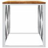 vidaXL Coffee Table Silver and Natural Acacia