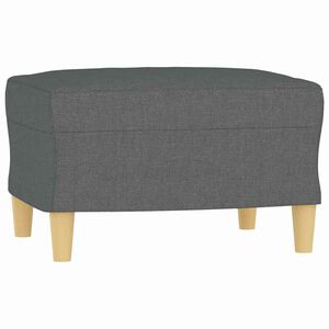 vidaXL Footstool Dark grey 100% polyester fabric Compact Footstool