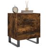 vidaXL Bedside Cabinet Smoked oak Engineered wood, Iron Small