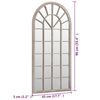vidaXL Mirror Sand Iron, Glass 35.4x17.7 in Mirror Gothic