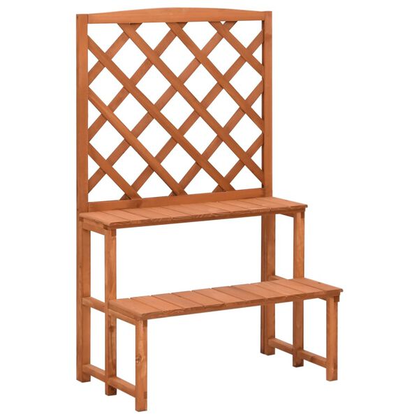 vidaXL Plant Stand Natural Wood Solid fir wood Medium Planters
