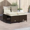 vidaXL Garden Sofa Set Brown PE Rattan Medium Modular Garden Sofa Set