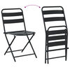 vidaXL Garden Bistro Set Folding 3 pcs Anthracite Steel