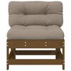 vidaXL Middle Sofa Honey brown Solid pine wood, Plywood Medium Modular