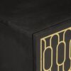 vidaXL Bedside Cabinet Set of 2 Black Solid Mango Wood 15.7x13.0x18.1 in