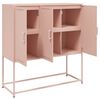 vidaXL Highboard Pink Steel Medium Highboard Rectangular Industrial