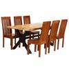 vidaXL Dining Table Set Wooden Brown