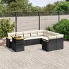 vidaXL Garden Sofa Set Black