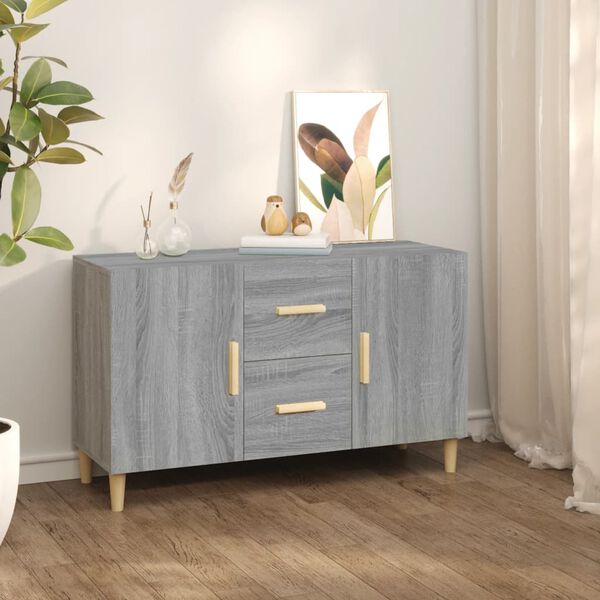 vidaXL Sideboard Gray Sonoma Engineered wood Medium Sideboard
