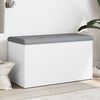vidaXL Storage Bench White Engineered Wood Medium Storage Bench