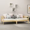 vidaXL Day Bed Natural Pine Solid Pinewood Single