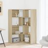 vidaXL Corner Bookcase Sonoma oak Engineered wood 4-Tier Corner Bookcase