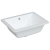 vidaXL Bathroom Sink White 18.3x13.8x7.1" Rectangular Ceramic