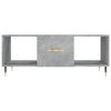 vidaXL Coffee Table Concrete Grey Engineered Wood Medium Modern