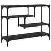 vidaXL Console Table Black Engineered Wood Medium Adjustable Feet