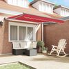 vidaXL Awning Retractable Red 118.11" x 98.43" Polyester and metal