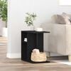 vidaXL Side Table Black oak 19.7" x 11.8" x 19.7" Engineered wood