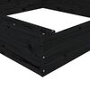 vidaXL Sandbox Black Solid Pine Wood Medium Durable Square Rustic