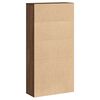 vidaXL Bookcase Brown Oak Engineered wood Medium Storage Cabinet