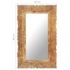 vidaXL Mirror Natural wood Solid mango wood 31.5 x 19.7 in