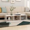 vidaXL Coffee Table White Solid Pinewood Sleek Coffee Table