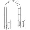 vidaXL Garden Arch Black Powder-coated iron Large Sturdy Garden Arch