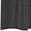 vidaXL Voile Curtains with Rod Pockets 2 pcs Black