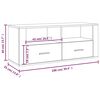 vidaXL TV Cabinet White Engineered wood 39.4 x 13.8 x 15.7 in TV Cabinet
