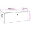 vidaXL Storage Box Silver 39.4"x21.7"x14.6" Aluminum