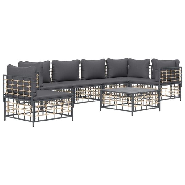 vidaXL Garden Lounge Set Anthracite