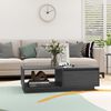 vidaXL Coffee Table Grey Solid Pinewood Coffee Table Rectangular