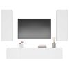 vidaXL TV Cabinet Set Set of 4 White Engineered wood Standard