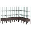 vidaXL Garden Planter Brown Polypropylene Large Durable Garden Planter