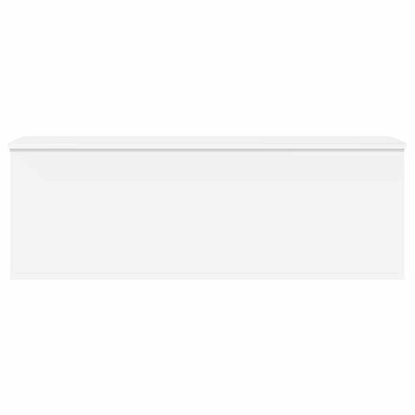 vidaXL Storage Box White Engineered Wood 40.2 x 13.8 x 13.8 in