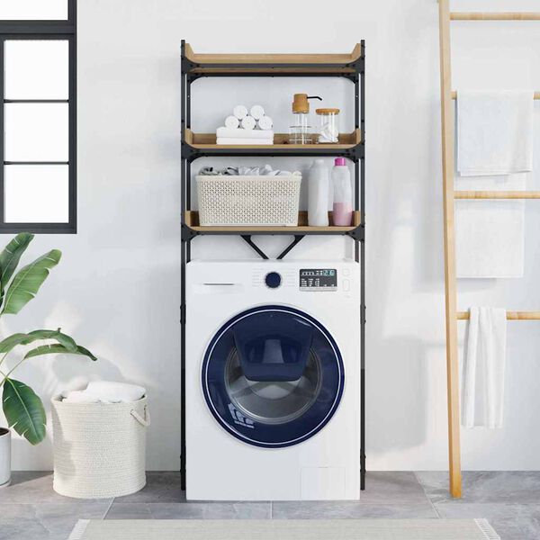 vidaXL Washing Machine Shelf Artisan Oak 26.38 x 9.84 x 64.17 in