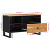 vidaXL TV Cabinet Natural wood and black
