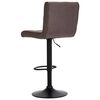 vidaXL Bar Stool Set of 2 Taupe Polyester Adjustable Swivel