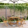 vidaXL Garden Dining Set Anthracite Solid acacia wood Foldable