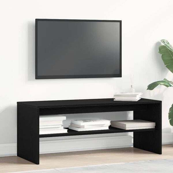 vidaXL TV Cabinet Black Oak Engineered Wood Level - S TV Cabinet