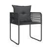 vidaXL Garden Dining Set Black