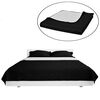 vidaXL Bedspread Black and White Microfiber with PP cotton filling