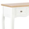 vidaXL Dressing Table White and Brown MDF and Pinewood Compact