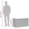 vidaXL Outdoor Storage Bench Beige Poly Rattan 39.4 in x 17.7 in x 22.4 in