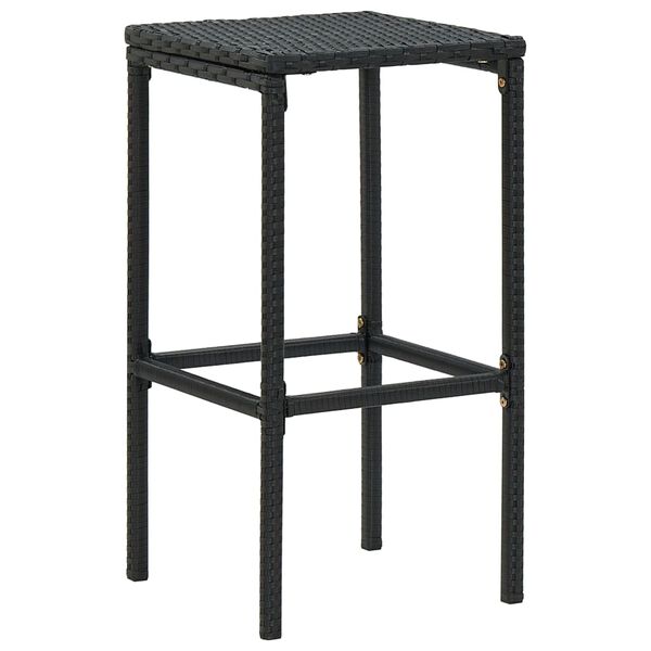 vidaXL Bar Stool Set of 3 Black, Cream White