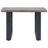 vidaXL Coffee Table Grey Solid Acacia Wood, Powder-Coated Iron 23.6 in