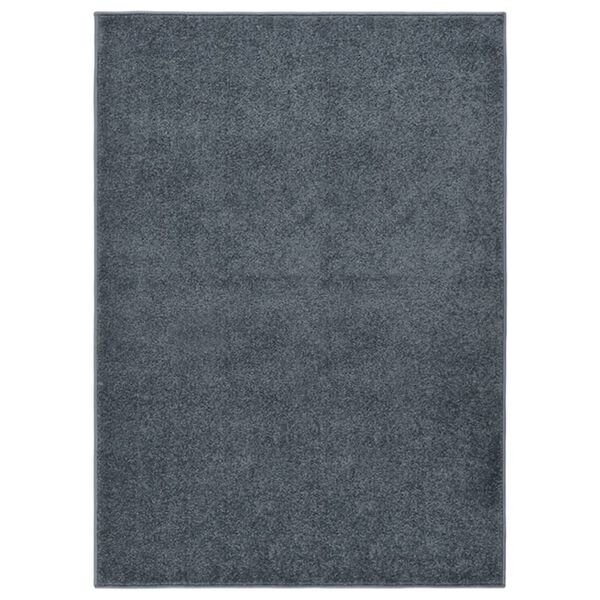 vidaXL Rug Anthracite 100% Polypropylene 55 x 79 in Durable Rug