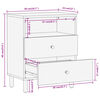 vidaXL Bedside Cabinet Natural wood Solid acacia wood