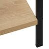 vidaXL Shelf Cabinet Oak and Black Engineered Wood, Steel Compact