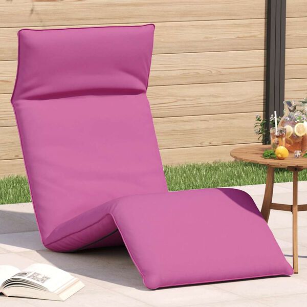 vidaXL Folding Sun lounger Pink 175x54x8,5 cm Oxford Fabric