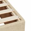 vidaXL Bed Frame Cream Polyester, Plywood, Engineered wood Single